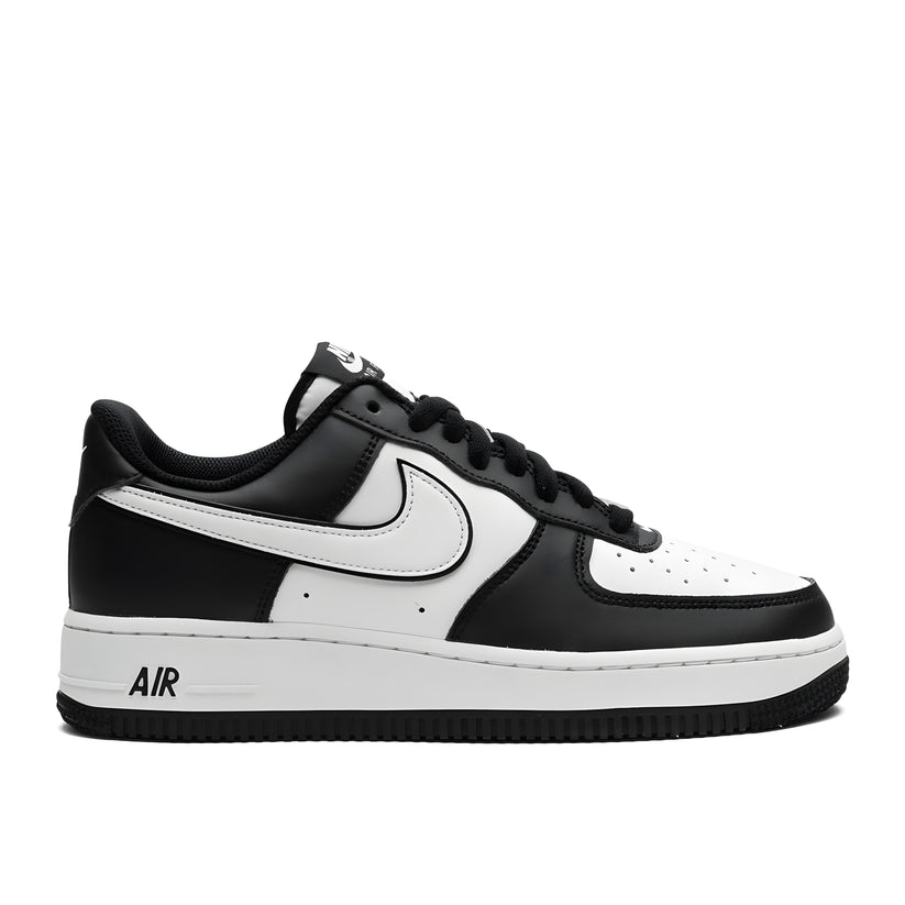 "Nike Air Force 1 Low White Swoosh Panda sneaker with white leather upper and black and white Swoosh"

"Side view of Nike Air Force 1 Low White Swoosh Panda with cushioned midsole and rubber outsole"

"Close-up of Nike Air Force 1 Low White Swoosh Panda showing panda-inspired Swoosh design"

"Nike Air Force 1 Low White Swoosh Panda – classic sneaker with unique black and white Swoosh"