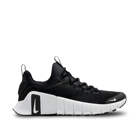 "Nike Free Metcon 6 Black White training shoe with breathable mesh upper and white rubber outsole"

"Side view of Nike Free Metcon 6 Black White showing Flywire cables and cushioned heel"

"Close-up of Nike Free Metcon 6 Black White with flexible sole and durable outsole"

"Nike Free Metcon 6 Black White – versatile cross-training sneaker with minimalist design"