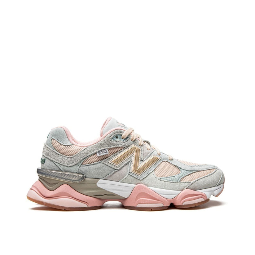 New Balance 9060 Joe Freshgoods Inside Voices Baby Shower Blue sneaker with light blue mesh and suede upper"

"Side view of New Balance 9060 Baby Shower Blue with pink and sail accents"

"Close-up of New Balance 9060 Joe Freshgoods sneaker showing ABZORB cushioning and JFG branding"

"New Balance 9060 Baby Shower Blue – stylish and comfortable lifestyle sneaker"