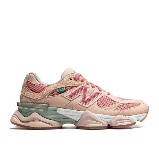 "New Balance x Joe Freshgoods 9060 Inside Voices Cookie Pink sneaker with premium mesh and suede"

"Side view of New Balance 9060 Cookie Pink with chunky cushioning midsole"

"Close-up of New Balance x Joe Freshgoods 9060 Cookie Pink sneaker with collaborative branding"

"New Balance 9060 Inside Voices Cookie Pink – stylish and comfortable streetwear sneaker"