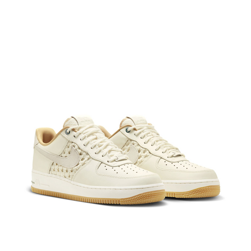 Nike Air Force 1 Low “NAI-KE” Cream-Colored Partly-Woven Style